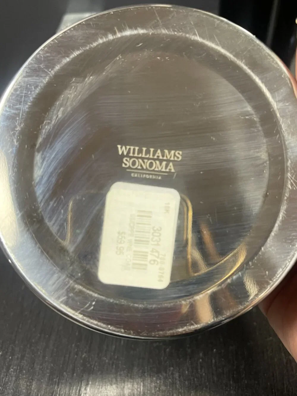 Williams Sonoma Stainless Copper Wine Coaster NWT